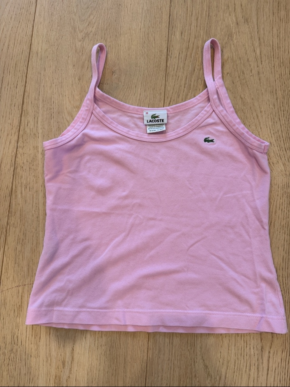 Lacoste Pink Spaghetti Strap Tank Top